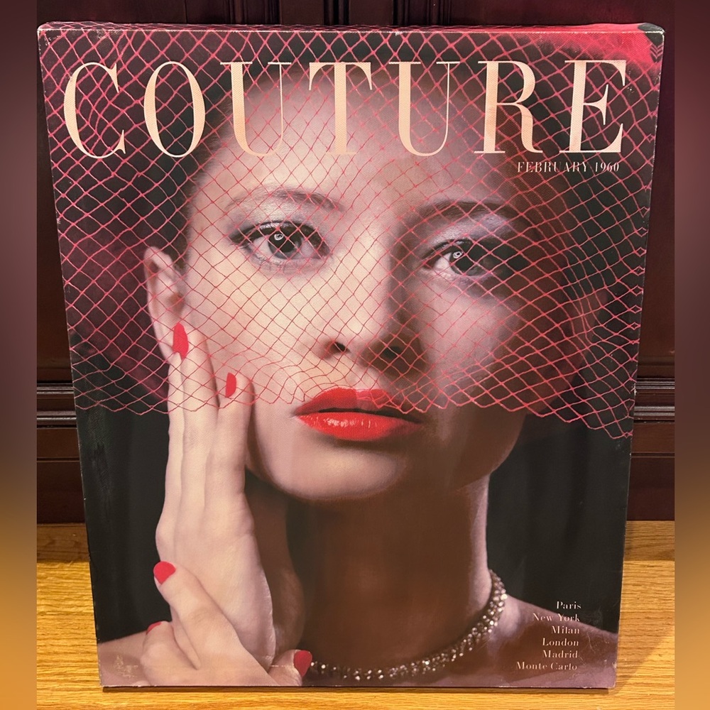 COUTURE Vintage Canvas Wrap Wall Art Fashion Photo Decor